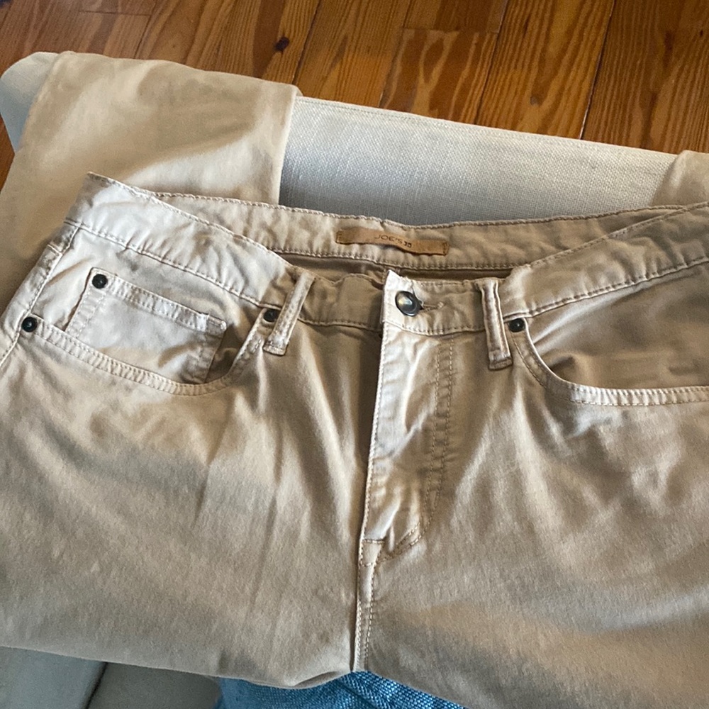 Joe's Jeans The Brixton Straight Leg Jeans Pants Beige Size 33 Women Denim Zip